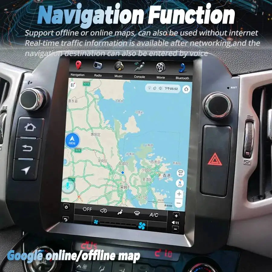 Android Vertical Screen For Kia Sportage R 2014 2015 Stereo Car Multimedia Player Carplay