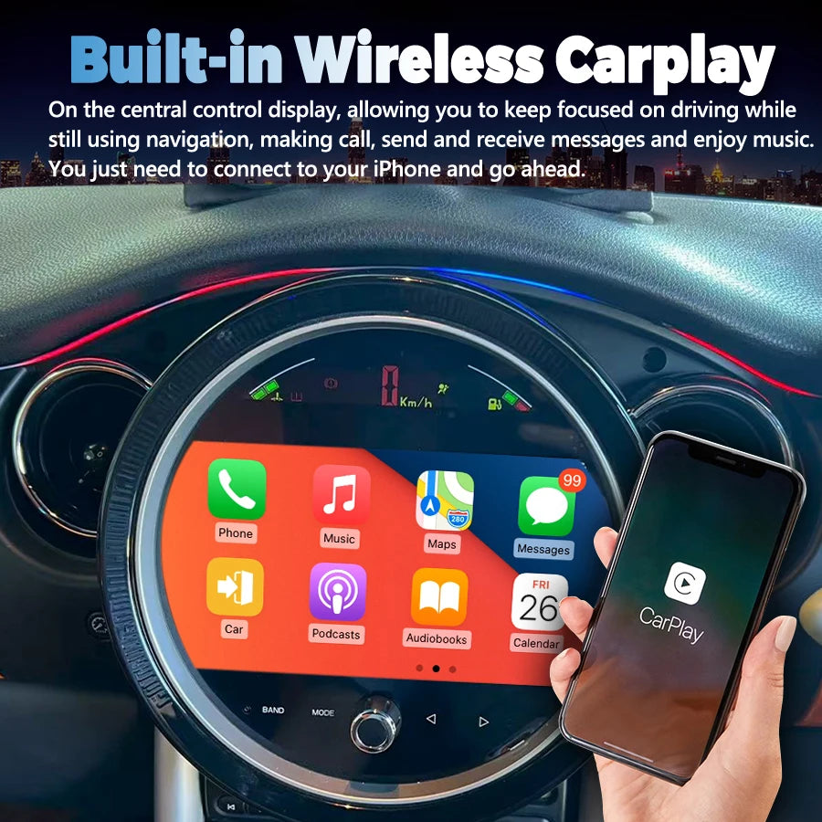 9inch NBT EVO Car Radio Carplay For BMW MINI Cooper R50 R52 2003-2007 GPS Video Stereo Mul
