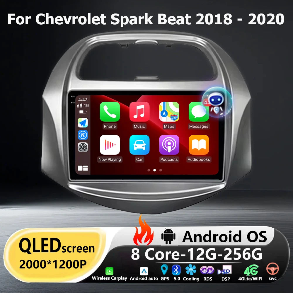 Android 16 Auto For Chevrolet Spark Beat 2018 2019 2020 Car Radio Multimedia Video Player