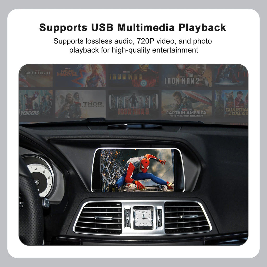 Wireless CarPlay Android Auto for Mercedes Benz A B C E Class GLA CLA GLK SLK CLS W204 W17