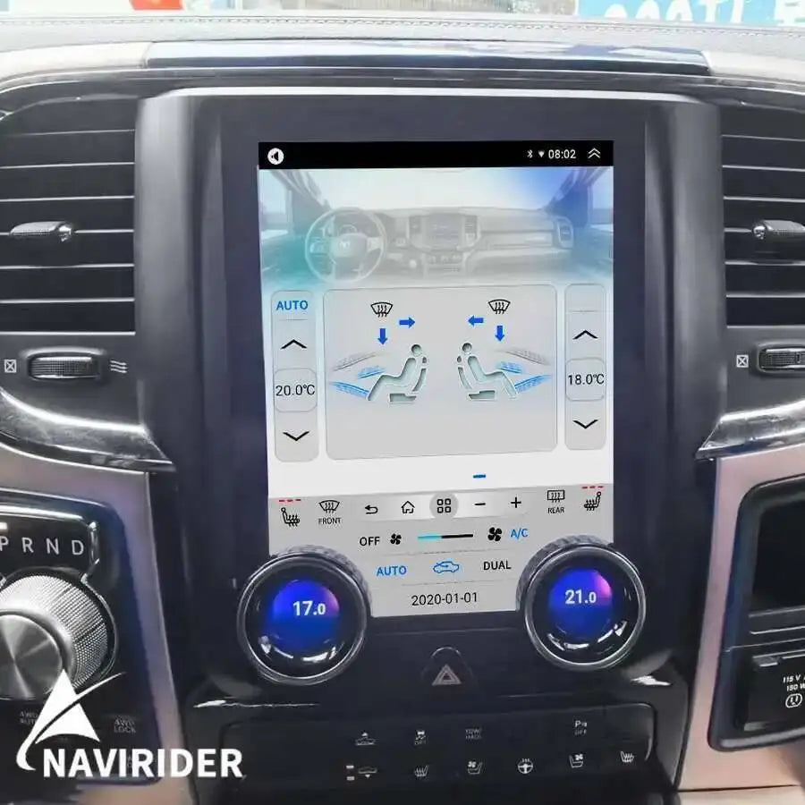 Video Player GPS Navi Head Unit Car Android Screen For Dodge RAM 1500 2011-2017 Vertical R