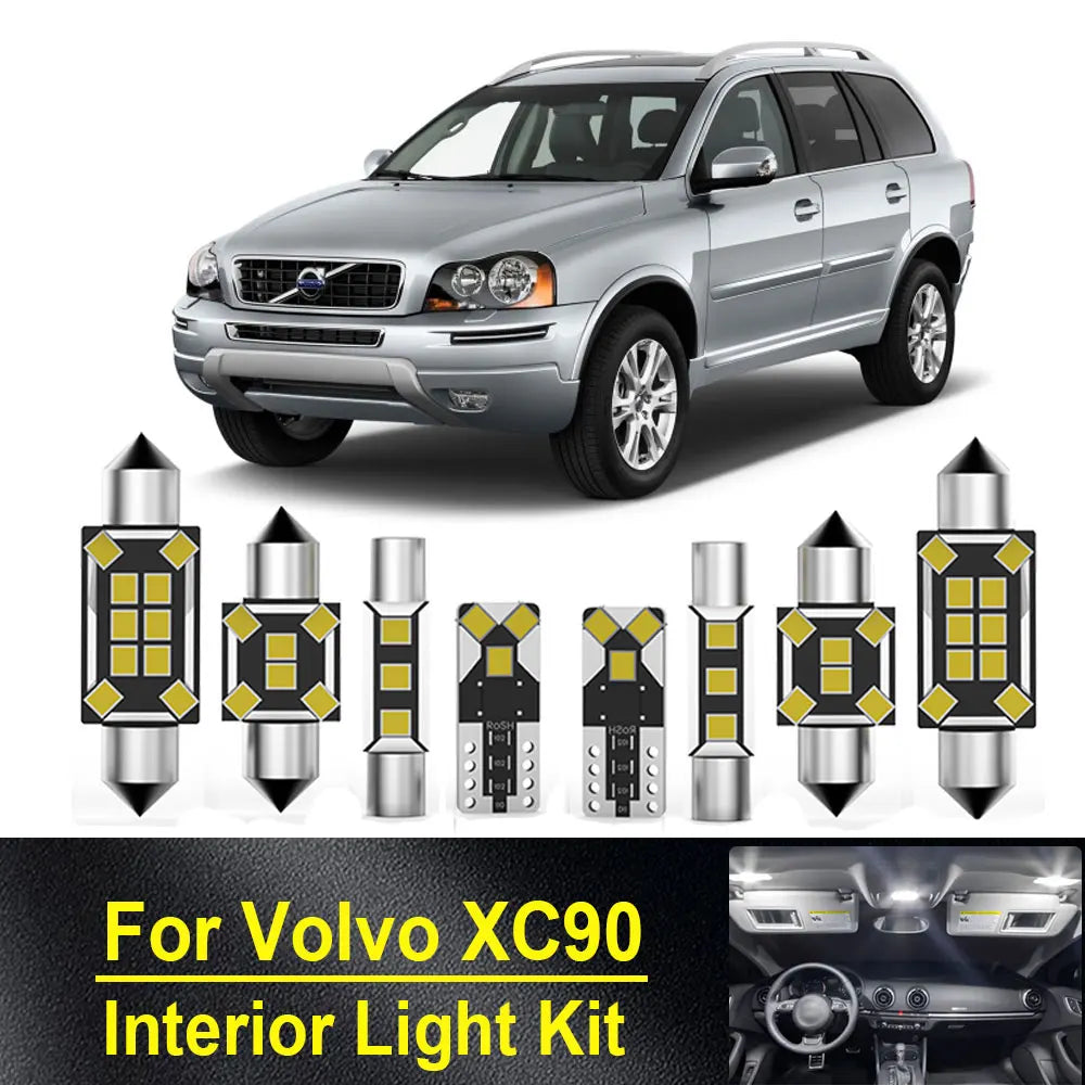 LED Interior Light Kit for Volvo XC90 I MK1 275 2002-2010 - Canbus Dome Map Door Trunk Bulbs | AUTOKITSHOP