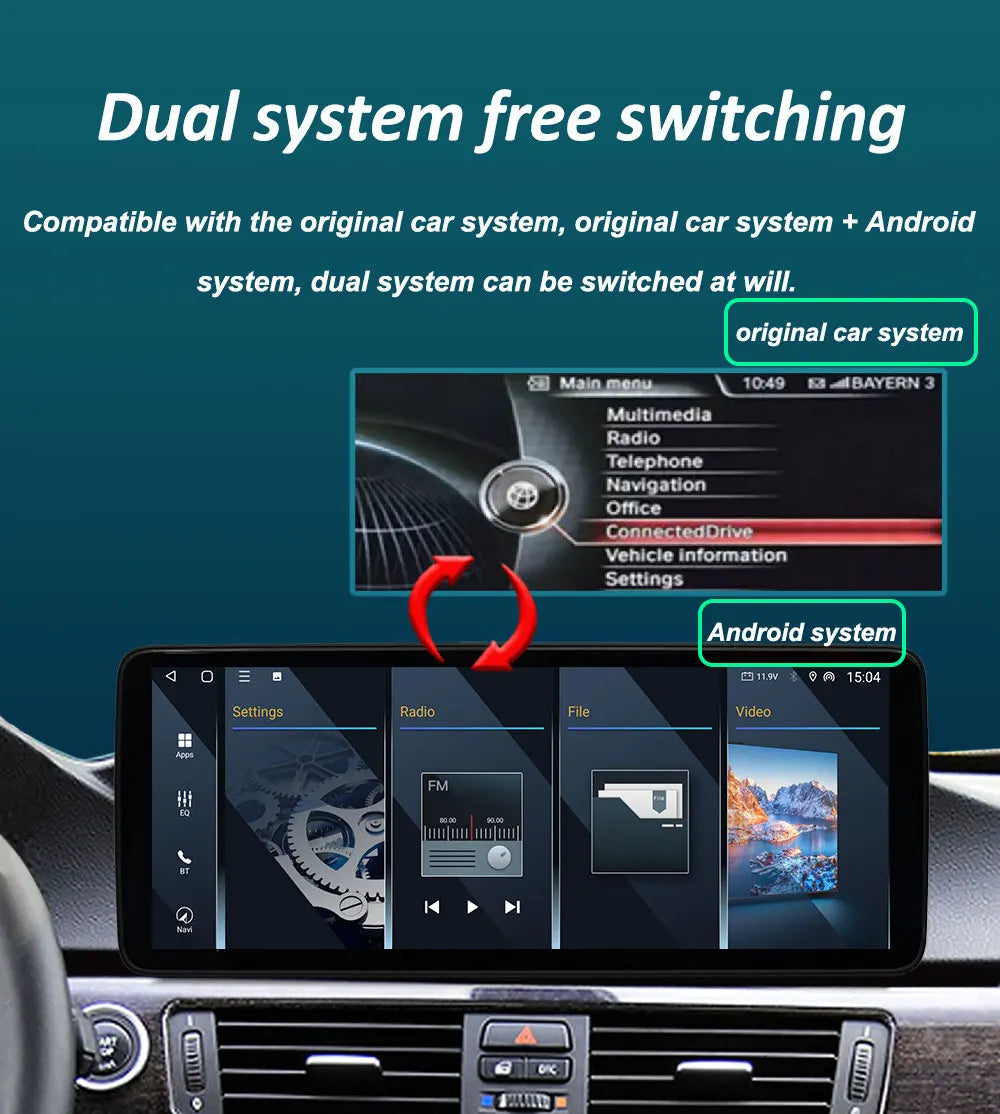 Android 16 for BMW X1 E84 2012 - 2015 CIC System Carplay Car Video Multimedia Player WiFi