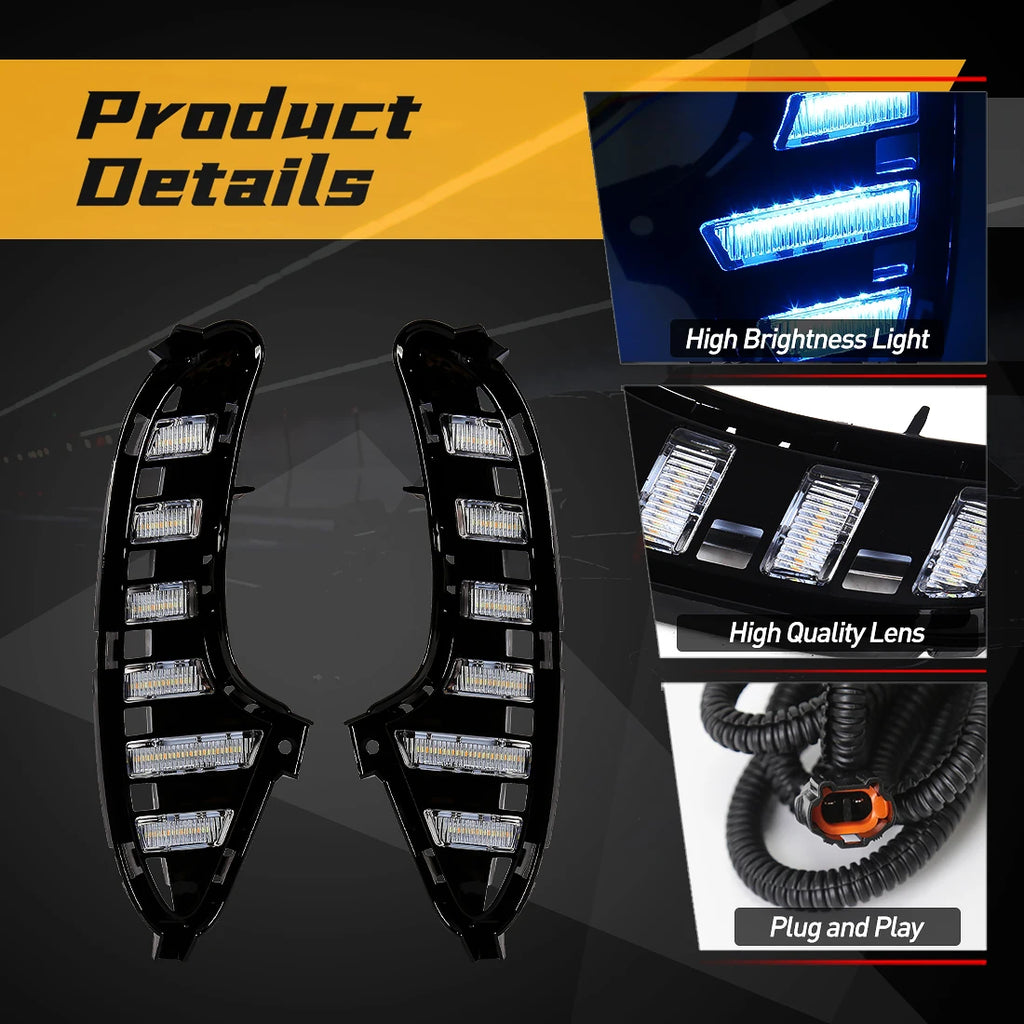For MG MG7 2023 2024 Morris Garages LED Daytime Running Lights DRL Fog Lamps Turn Signal W | AUTOKITSHOP