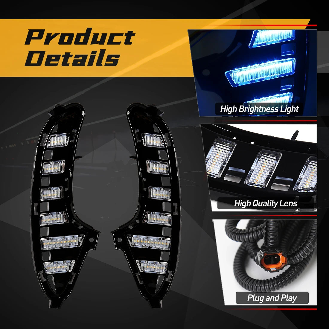 For MG MG7 2023 2024 Morris Garages LED Daytime Running Lights DRL Fog Lamps Turn Signal W | AUTOKITSHOP