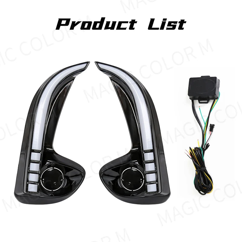 LED Daytime Running Light For Toyota Yaris Vios 2020 2021 2022 DRL Front Bumper Daylights  | AUTOKITSHOP
