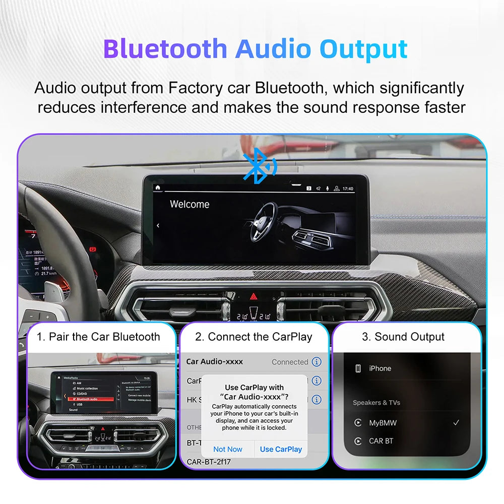 Wireless CarPlay Android Auto retrofit kit decoder box for BMW EVO MGU ID5 6 7 System 1 3