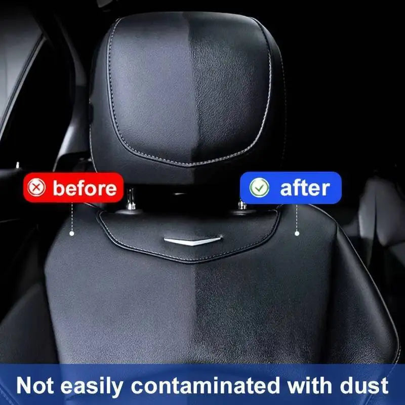 50ml Vehicle Plastic Trim Restorer Back To Black Gloss Renovator Polish Coating with Sponge for  - Automotive LED Light