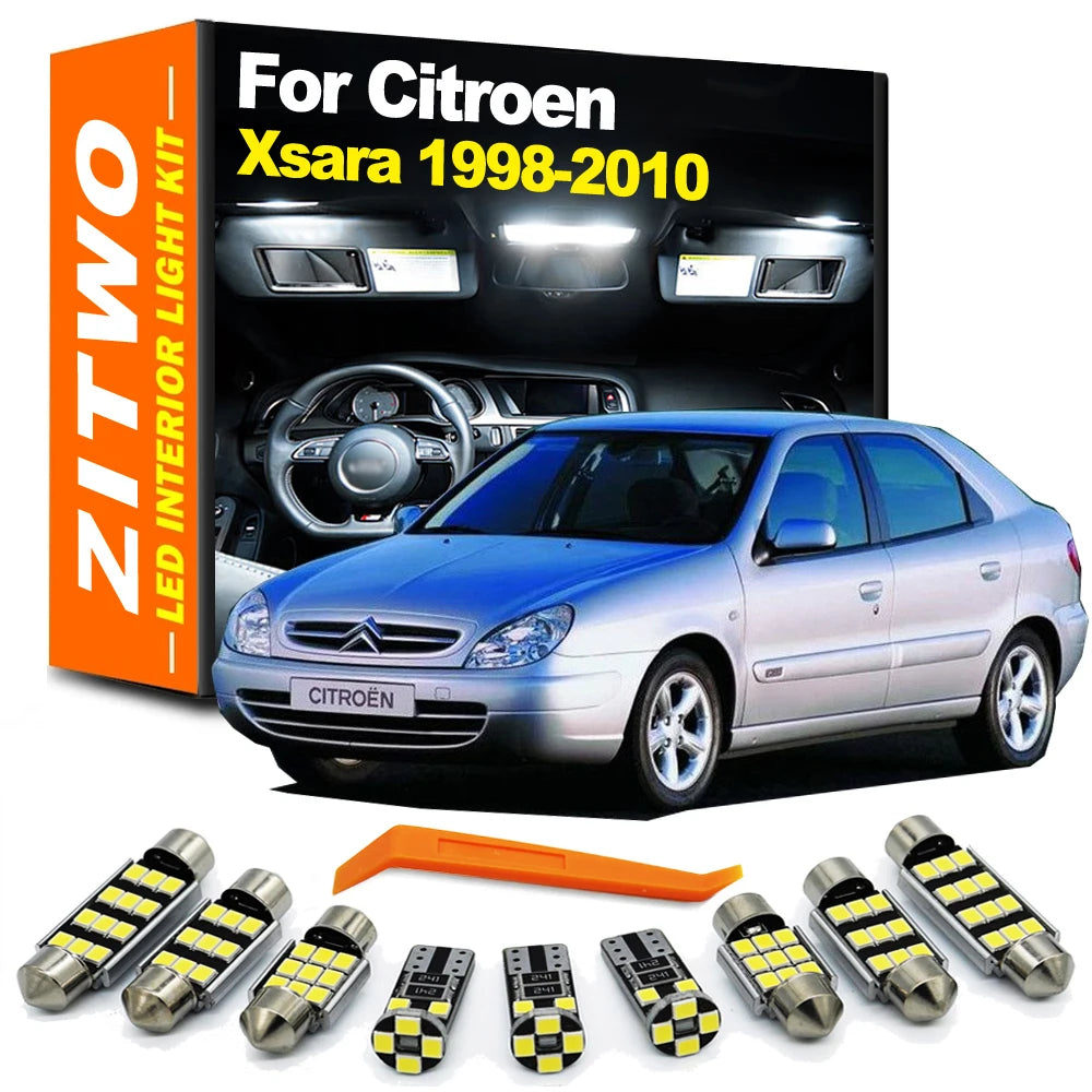 ZITWO 14Pcs Canbus LED Interior Dome Map Reading Trunk Light Bulb Kit For Citroe for N2 N0 N1 1998-2010 - Canbus LED Car