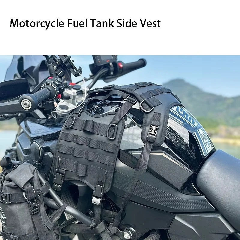 Motorbike Fuel Tank Side Bag Universal Mounting Base Front Load Saddle Bag Hanging Base for Moto - Automotive LED Light