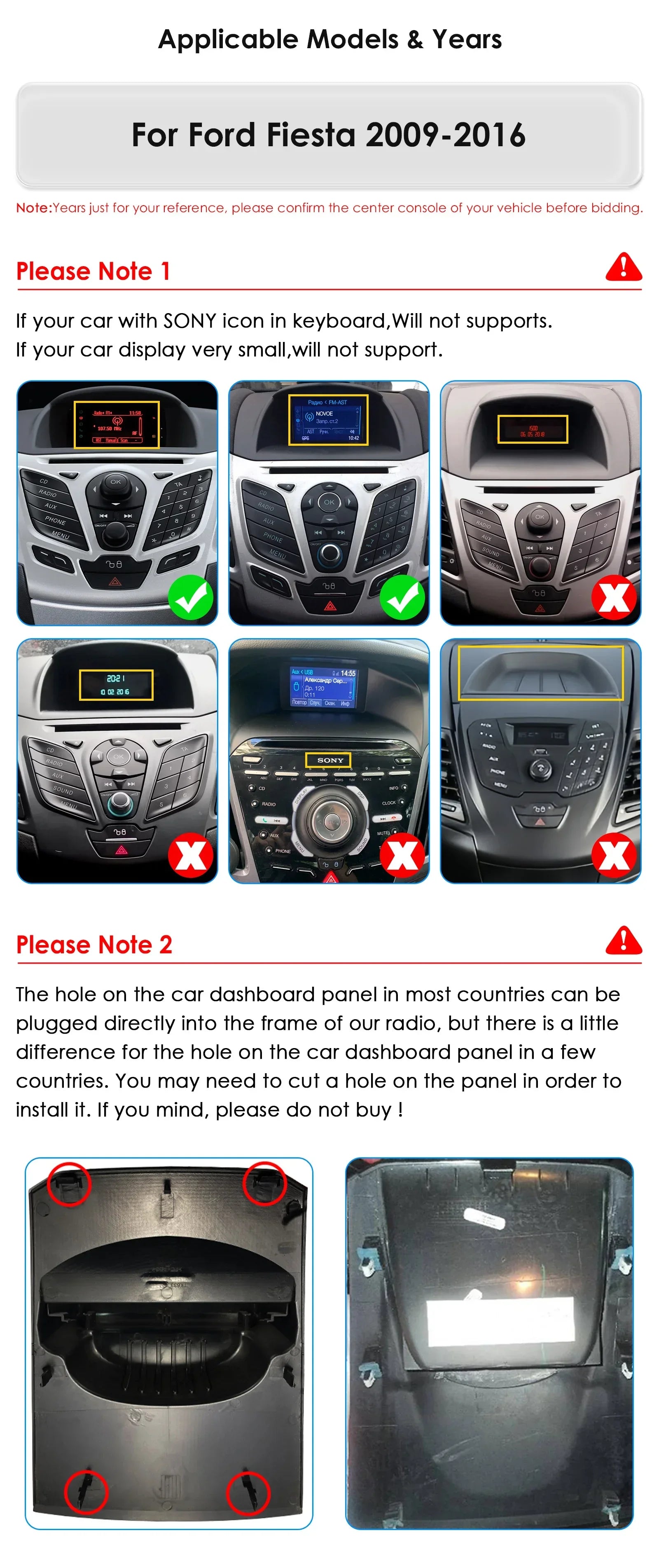 9.7"7862 Android 13 Autoradio For Ford Fiesta 2009-2014 2015 2016 Multimedia player 4G WIF