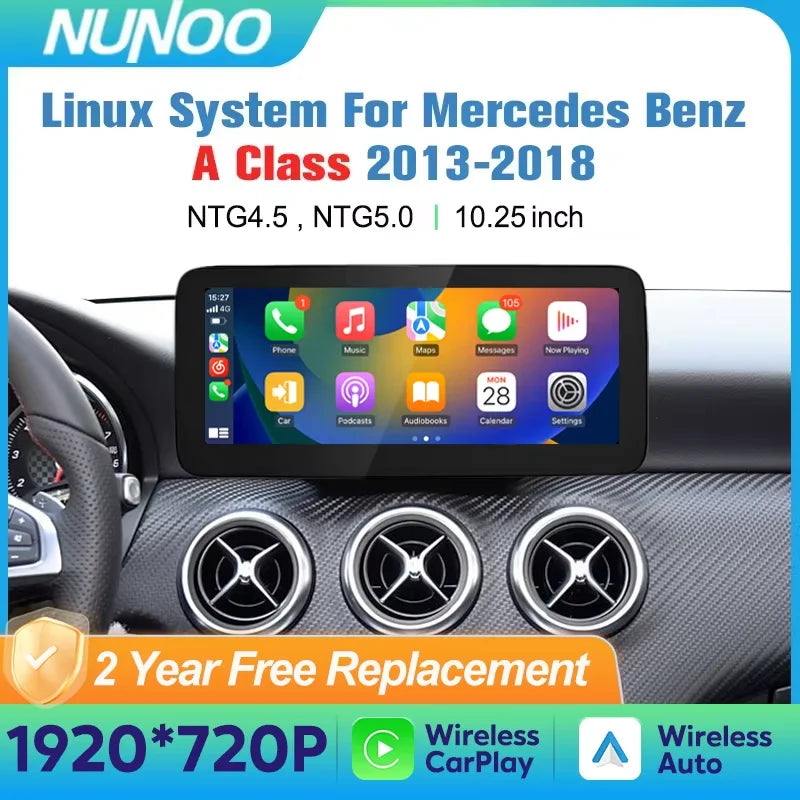 Wireless Carplay Android Auto Screen For Mercedes Benz A Class W176 A180 A200 A220 A250 A2