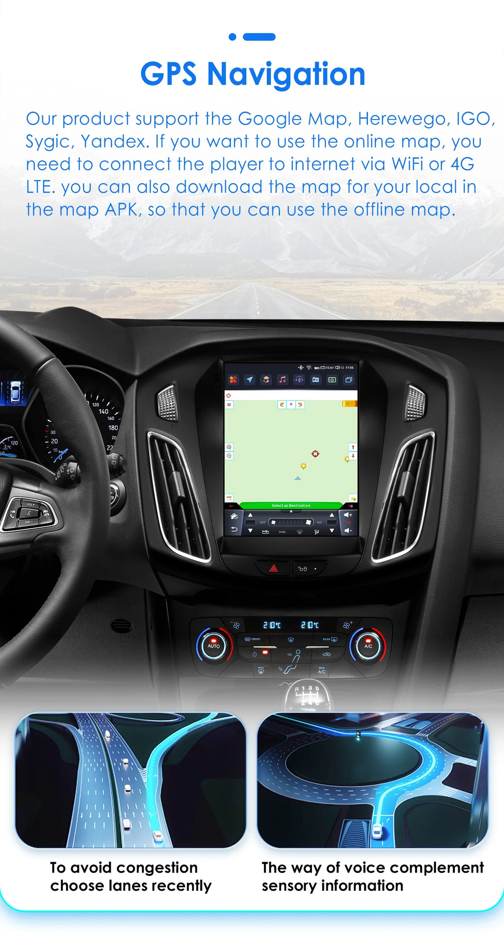 Android13 Car Radio Multimedia Video Player For Ford Focus 3 MK 3 2011-2019 Tesla Style An