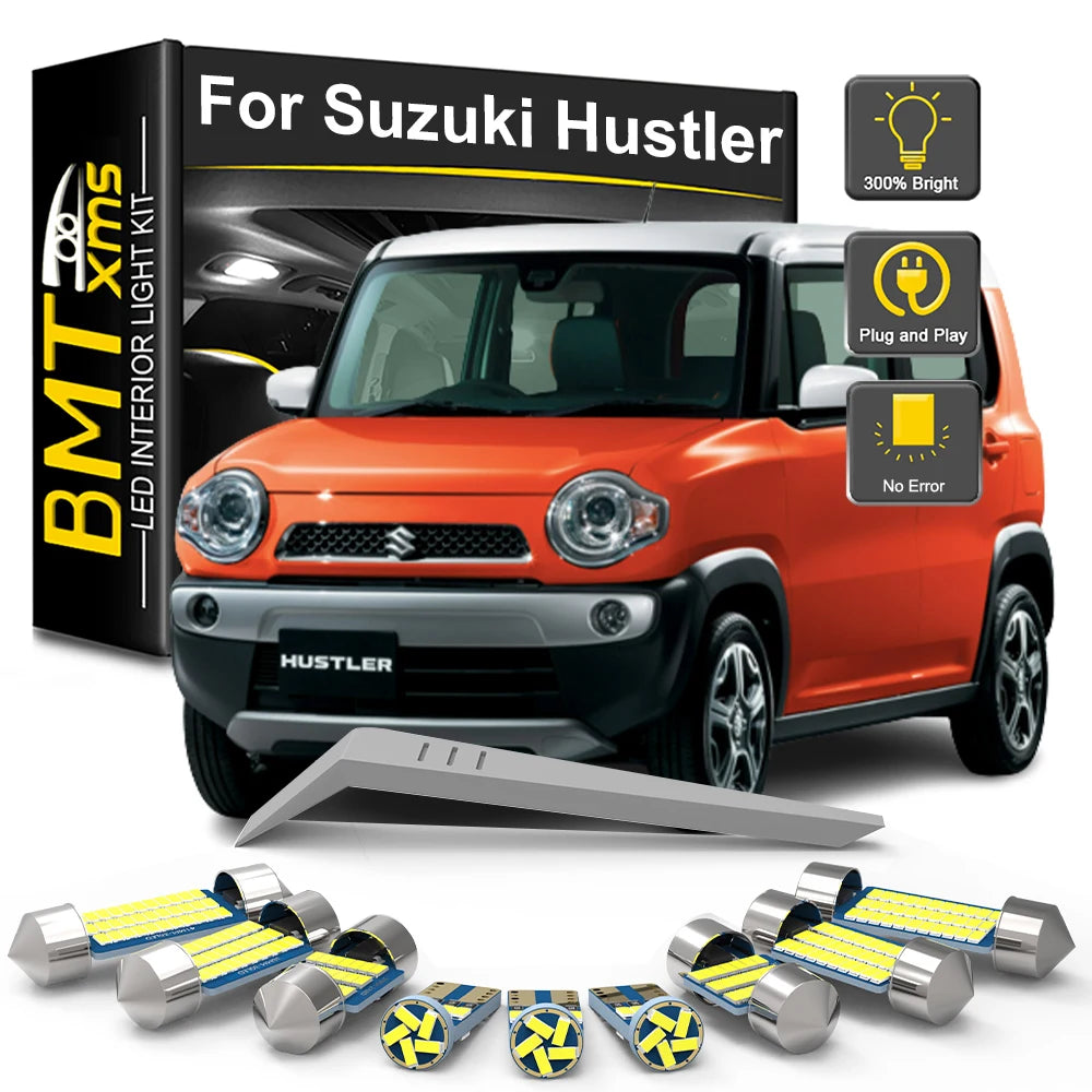 6-Piece LED Interior Light Kit for Suzuki Hustler - Canbus Error-Free Bulbs | AUTOKITSHOP
