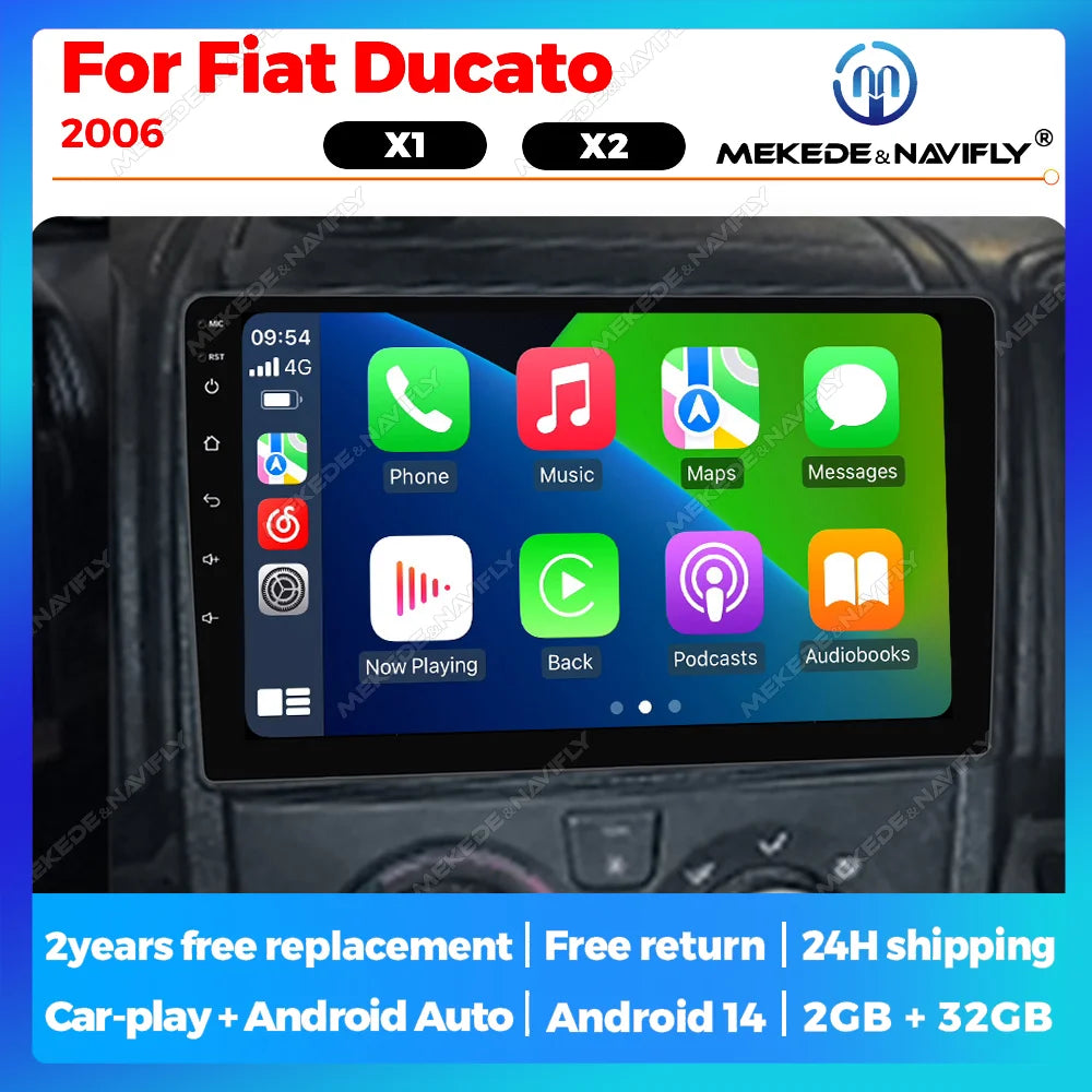 Android14 Car Radio For Fiat Ducato Peugeot Boxer 2 Citroen Jumper 2 2006-2015 Intelligent