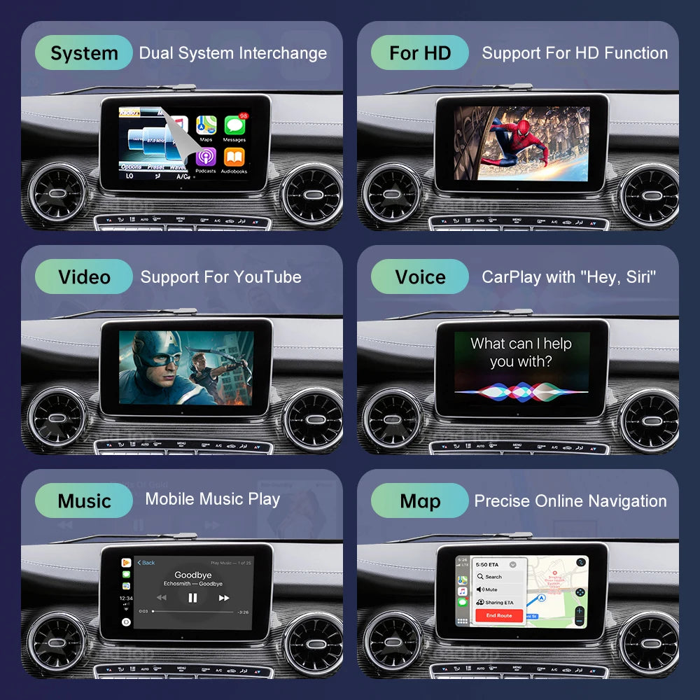 Wireless CarPlay for Mercedes Benz V Class Vito Viano W447 2014-2018 Android Auto Mirror L | AUTOKITSHOP