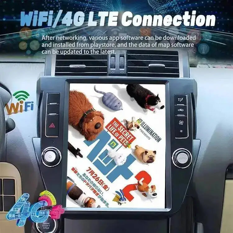 12.1'' Carplay Stereo For Toyota Land Cruiser Prado LC150 2014-2017 Navi Car Multimedia Vi