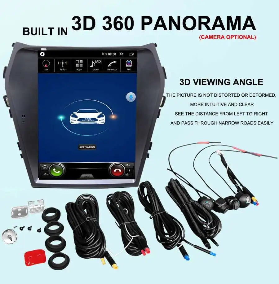 Android 15 For Hyundai Santa Fe IX45 2013 - 2017 Car Radio Navigation GPS Stereo Multimedi