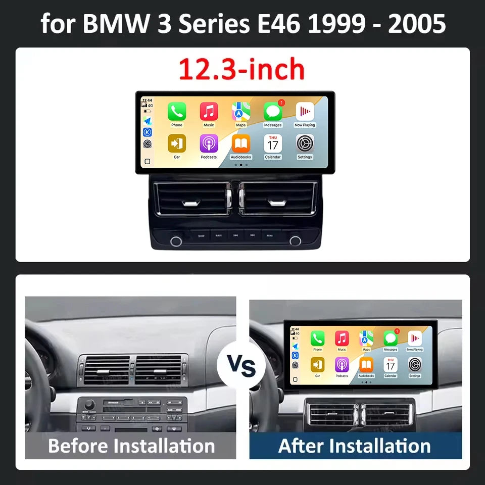 Car Multimedia Player Android 16 For BMW 3 Series E46 1999 - 2005 Wireless CarPlay Auto Na | AUTOKITSHOP