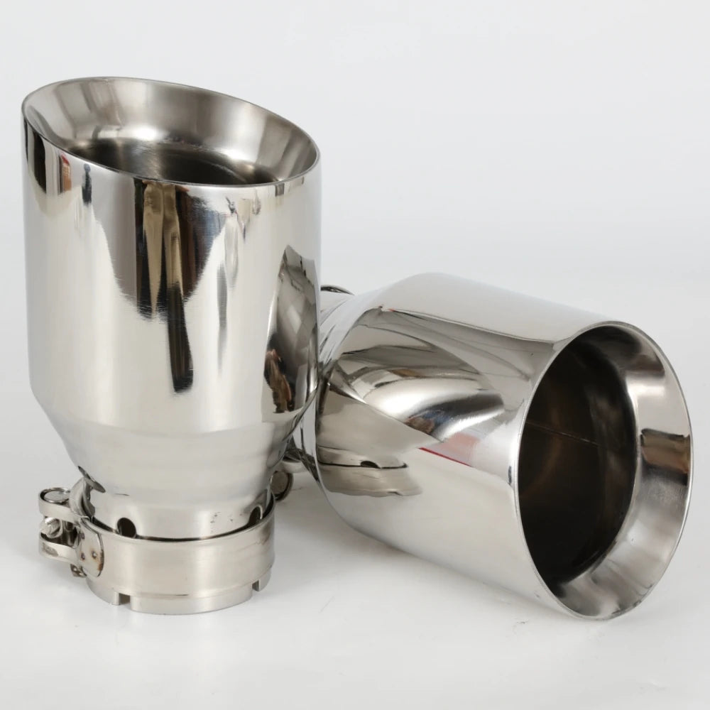 1 Piece Newest Style Top Quality 304 Stainless steel Universal Exhaust System End Pipe+Car Exhau - Automotive LED Light
