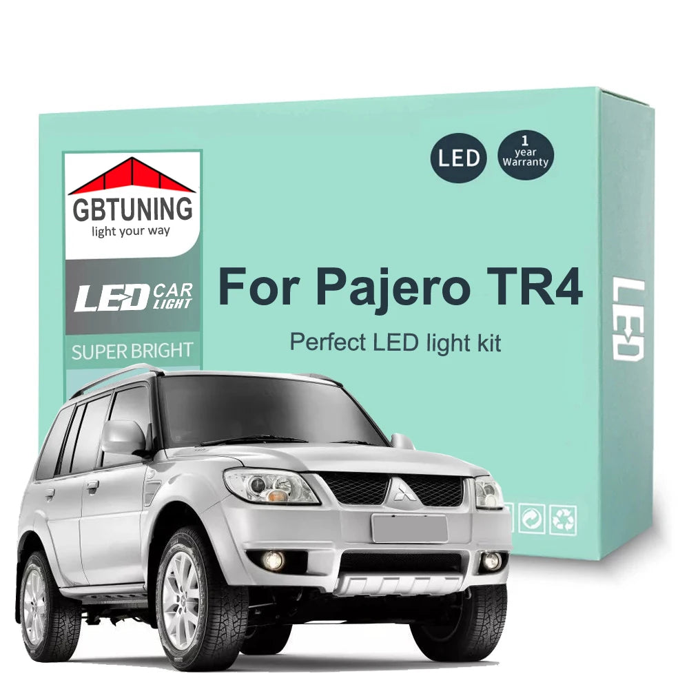 11-Piece LED Interior Light Kit for Mitsubishi Pajero TR4 2002-2010 - Canbus Dome Map Door Trunk Bulbs | AUTOKITSHOP