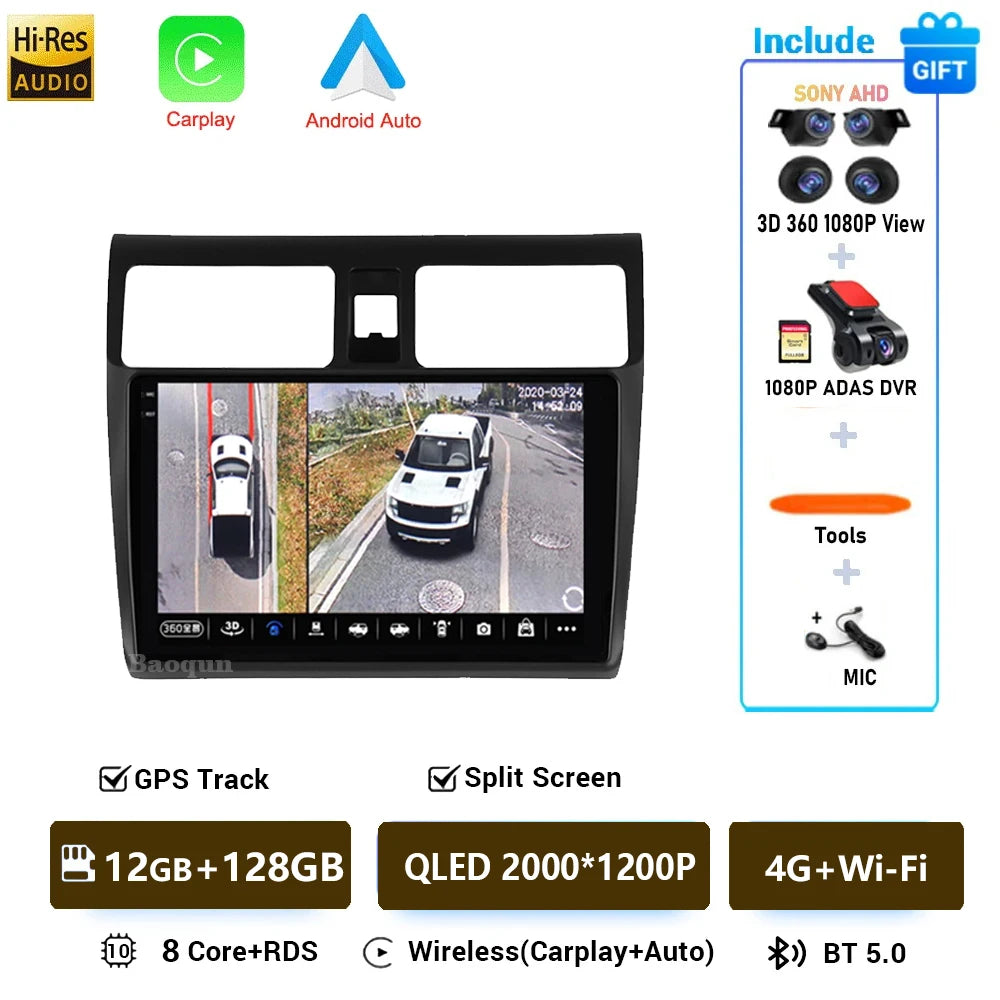 Android 16 For Suzuki Swift 3 2003 - 2010 Car Radio Multimedia Player Carplay and Android
