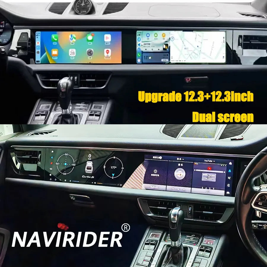 12.3Inch Dual Screen Android 15 Radio For Porsche Macan 2014-2018 Car Multimedia Video Pla | AUTOKITSHOP