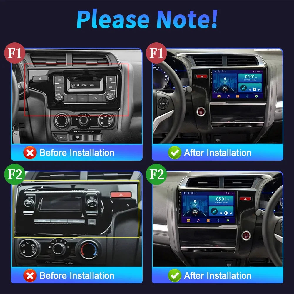 10" Car Radio For Honda FIT JAZZ 2014 2015 Android 16 Wireless BT Carplay Multimedia Navig