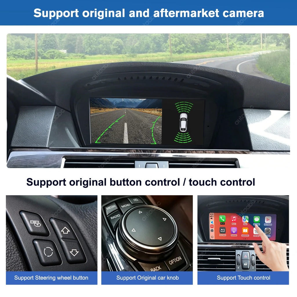 8'' Wireless CarPlay Car Multimedia Screen For BMW 3/5 Series E60 E90 2005-2012 CCC CIC To | AUTOKITSHOP