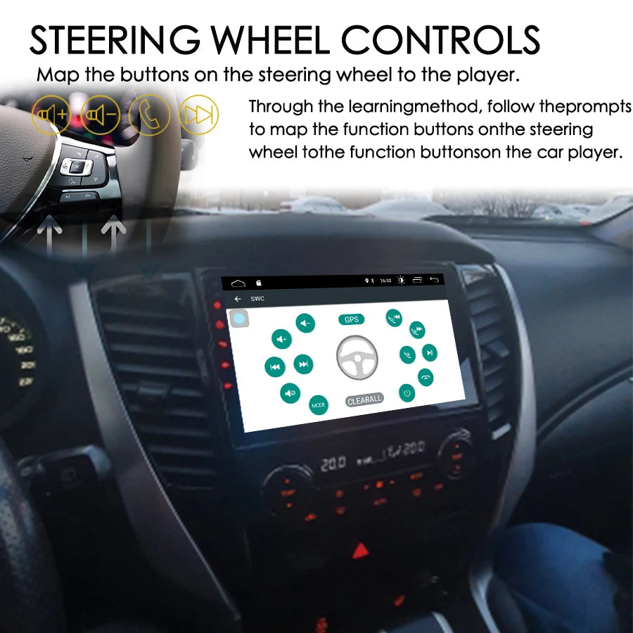 For Mitsubishi Pajero Sport 2017 Android Radio Navigation GPS Touch Screen Stereo Car Mult
