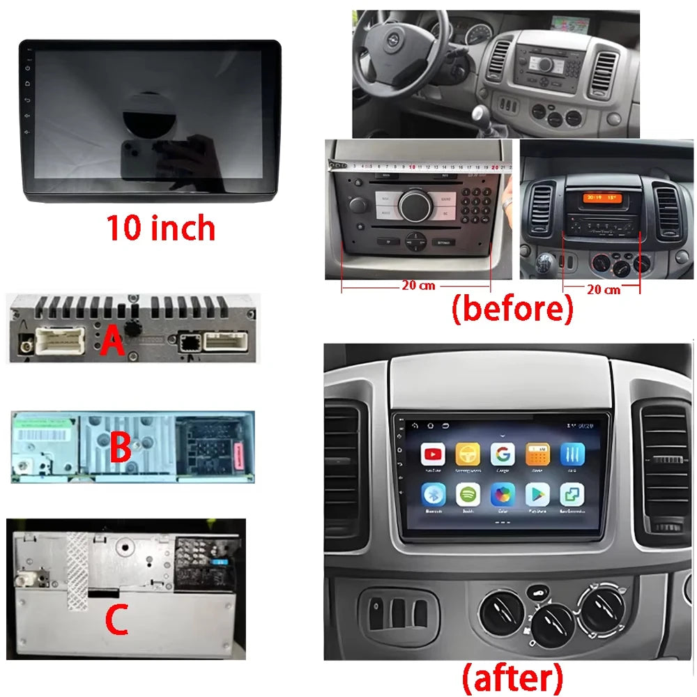 Android 16 For Renault Trafic 2 For Opel Vivaro A For Nissan Primastar 2006-2014 Car Radio | AUTOKITSHOP