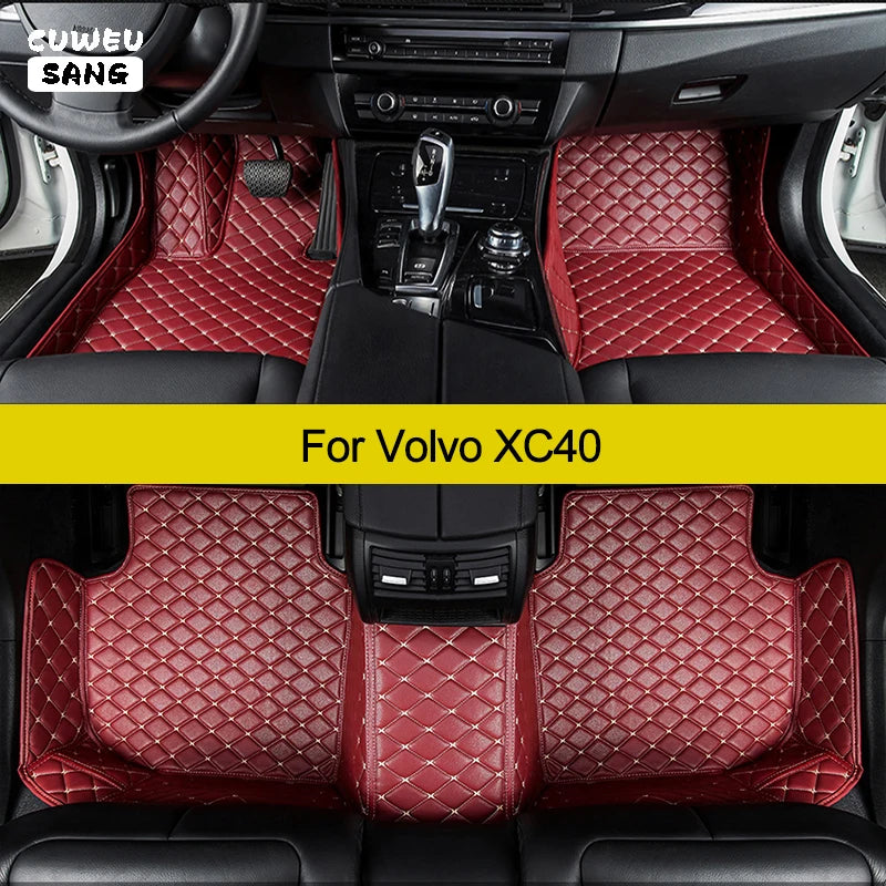 CUWEUSANG Custom Car Floor Mats For Volvo XC40 Auto Carpets Foot Coche Accessorie | AUTOKITSHOP