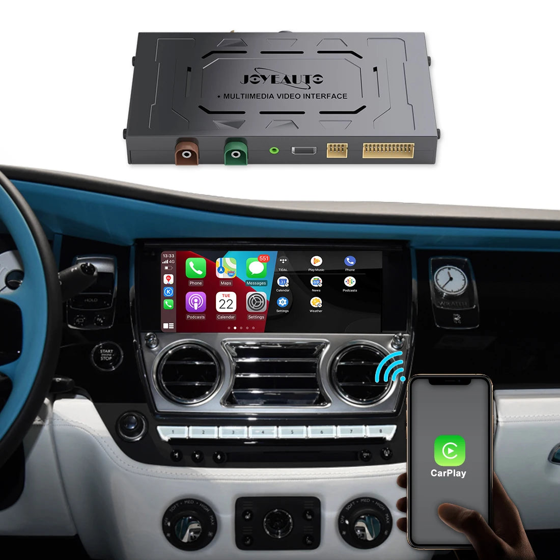 Wireless CarPlay Android Auto Interface Kit for Rolls Royce Dawn Cullinan Wraith Ghost Phantom CIC NBT EVO 2009-2018 - O
