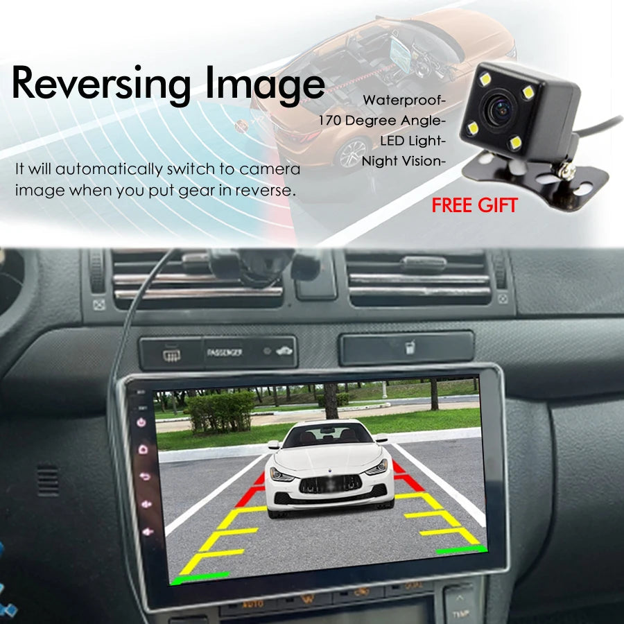 Android 14 Car Video Player Radio Big Screen AI Voice Upgrade For Toyota Avensis T25 2002-