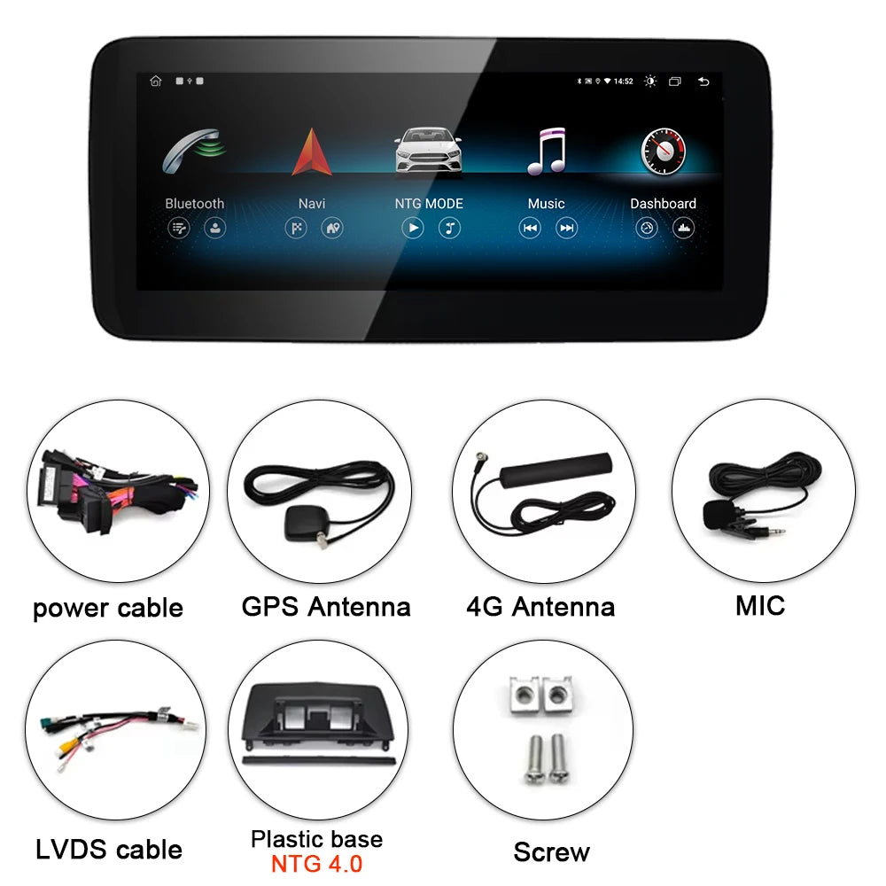 10.25' For Mercedes Benz C CLASS W204 2008-2010 NTG4.0/4.5 Car Radio Multimedia Video Play
