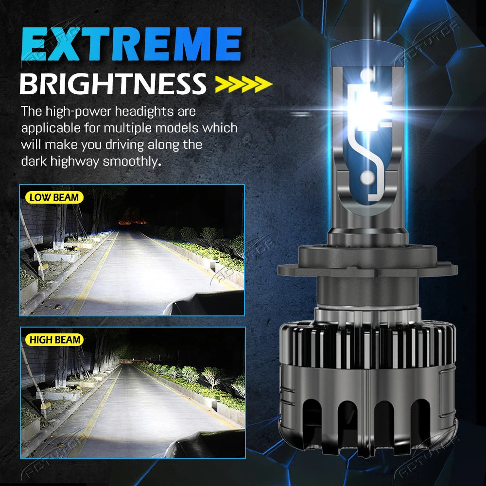 Tri-Color H7 LED Headlights 3000K 4300K 6000K H4 H8 H11 HB3 9006 H7 LED Fog Bulbs 12V H1 9
