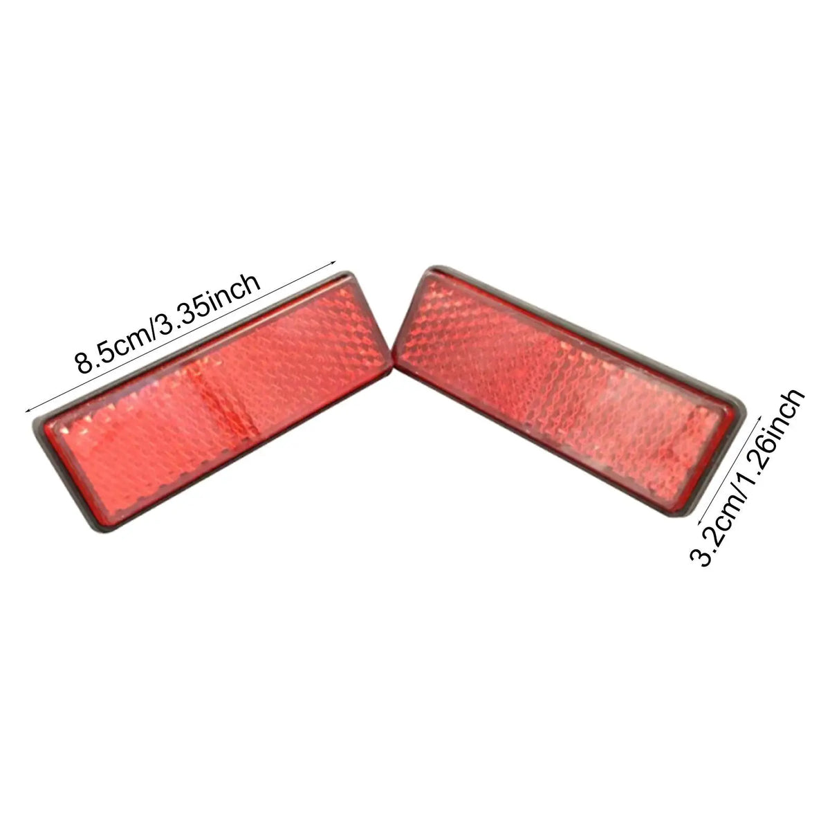 2x Rectangular Reflectors Professional Replace Parts Reflective Panel Simple Installation Attach - Automotive LED Light