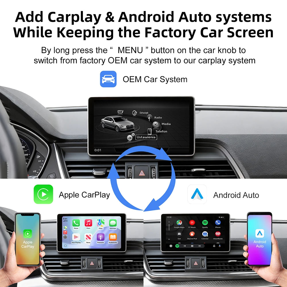 OEM Screen Upgrade Decoder Box for Audi A4, A5, Q2L, Q5L, Q7 2016-2022, 7"/8.3”/8.8" Scree | AUTOKITSHOP