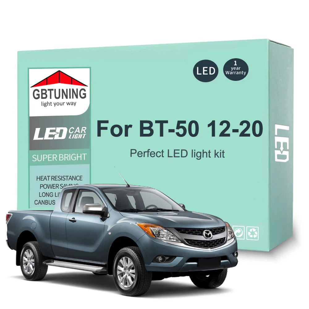 10-Piece LED Interior Light Kit for Mazda BT-50 BT50 - Canbus Error-Free Bulbs | AUTOKITSHOP