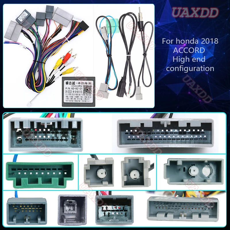 HD-RZ-01 Car Stereo Radiocables Adapter Canbus For Honda 2018 Accord High-end Configuratio