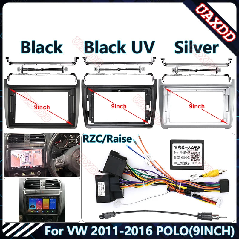 For VW 2011-2016 VW POLO 9inch Frame Cables Canbus Car DVD GPS CD Mp3Mp5 Player Radio Andr