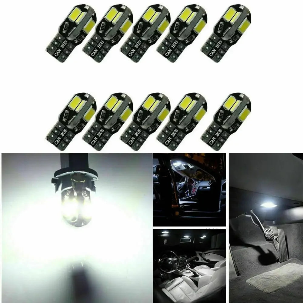 W5W T10 LED Bulbs Canbus 5730 8SMD 194 168 LED Car Interior Map Dome Lights Parking Light