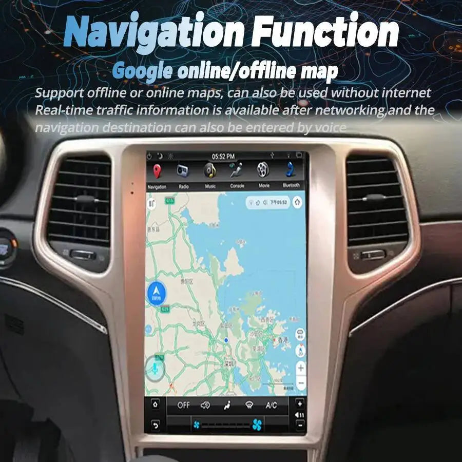 13.6” Android Screen Radio 2din For Jeep Grand Cherokee 2010-2020 GPS Carplay Car Multimed | AUTOKITSHOP