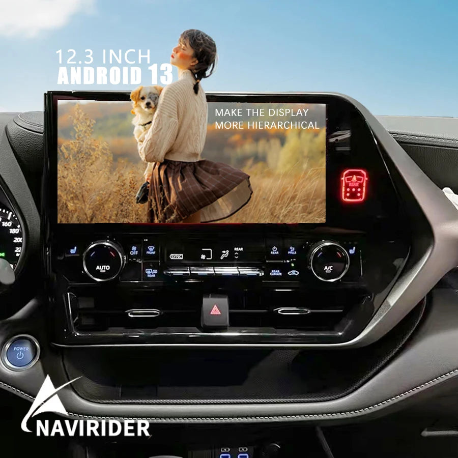 NaviRider 12.3 Inch Android 14 Screen Multimedia Video Player For TOYOTA Highlander CROWN  | AUTOKITSHOP