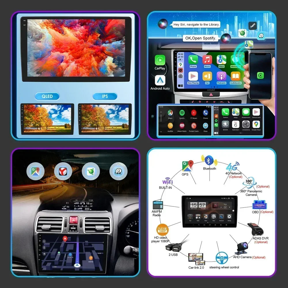 Car Radio Carplay Android 14 For Fiat Mobi 2016-2022 Central Multimedia Navigation GPS Car
