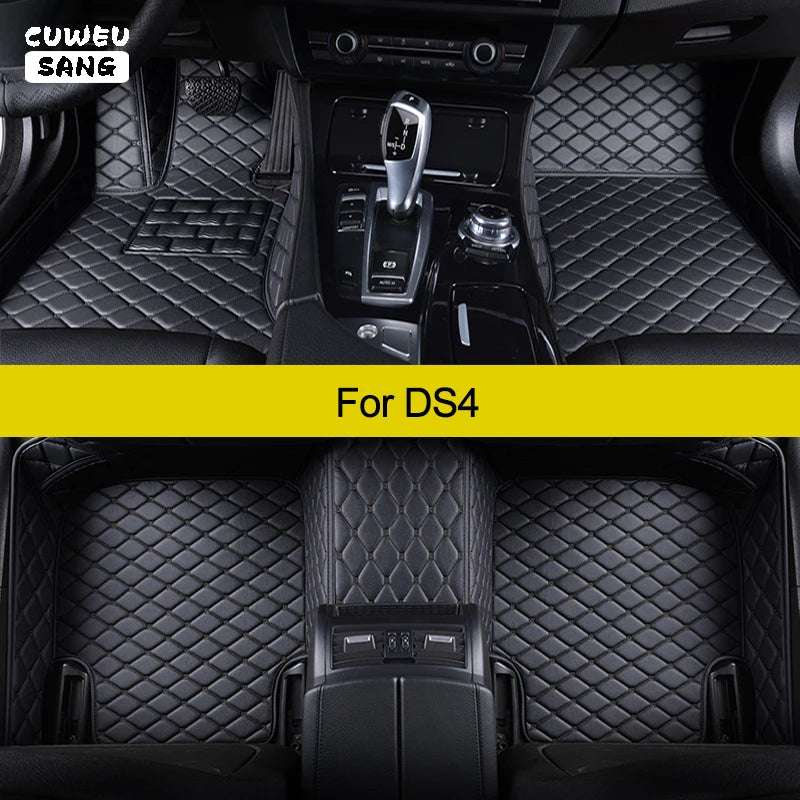 CUWEUSANG Custom Car Floor Mats For DS4 Auto Carpets Foot Coche Accessorie | AUTOKITSHOP