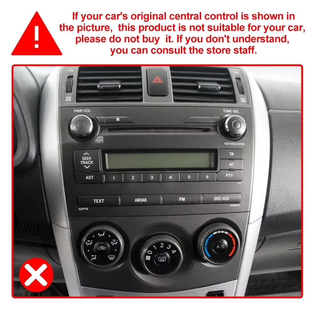 Android 16 For Toyota Auris Corolla 2006-2012 Car Radio Wireless Carplay Multimedia Video  | AUTOKITSHOP