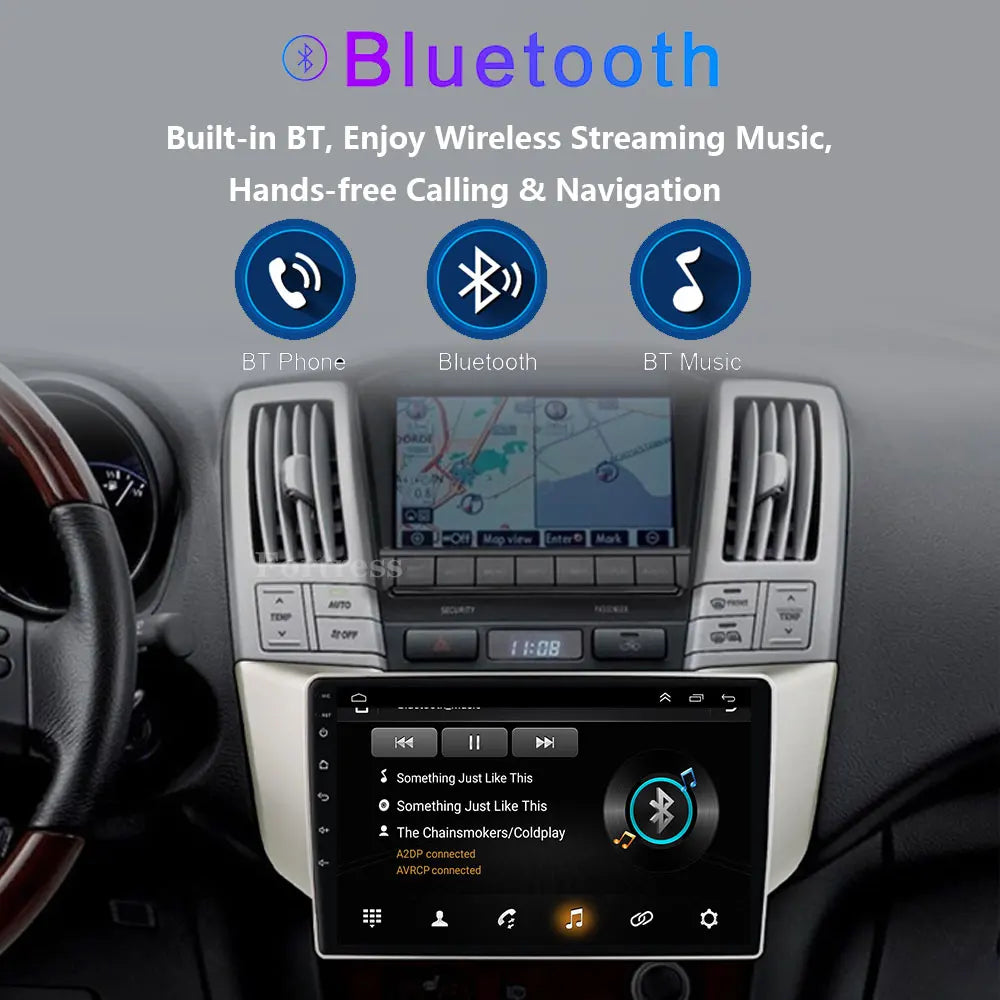 Android 16 Carplay Auto For Lexus RX300 RX330 RX350 RX400H II 2 For Toyota Harrier XU30 II