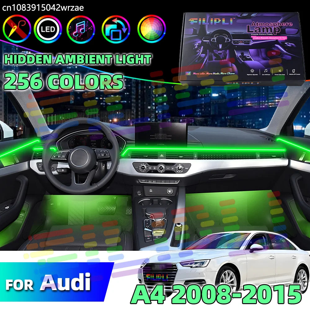 2015 RGB - Ambient Light - for Audi B8 A4 2008-2015 - App Control - Car Interior Lighting | AUTOKITSHOP