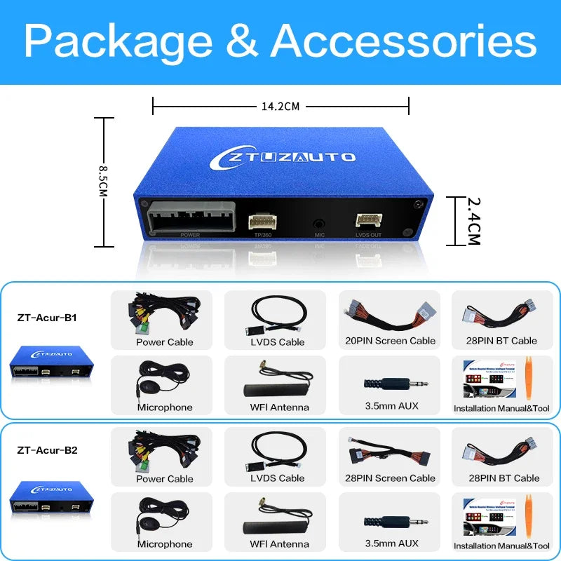 Wireless Carplay For Acura MDX YD2 2007-2013 Single Screen Android Auto Newest TV AI BOX R